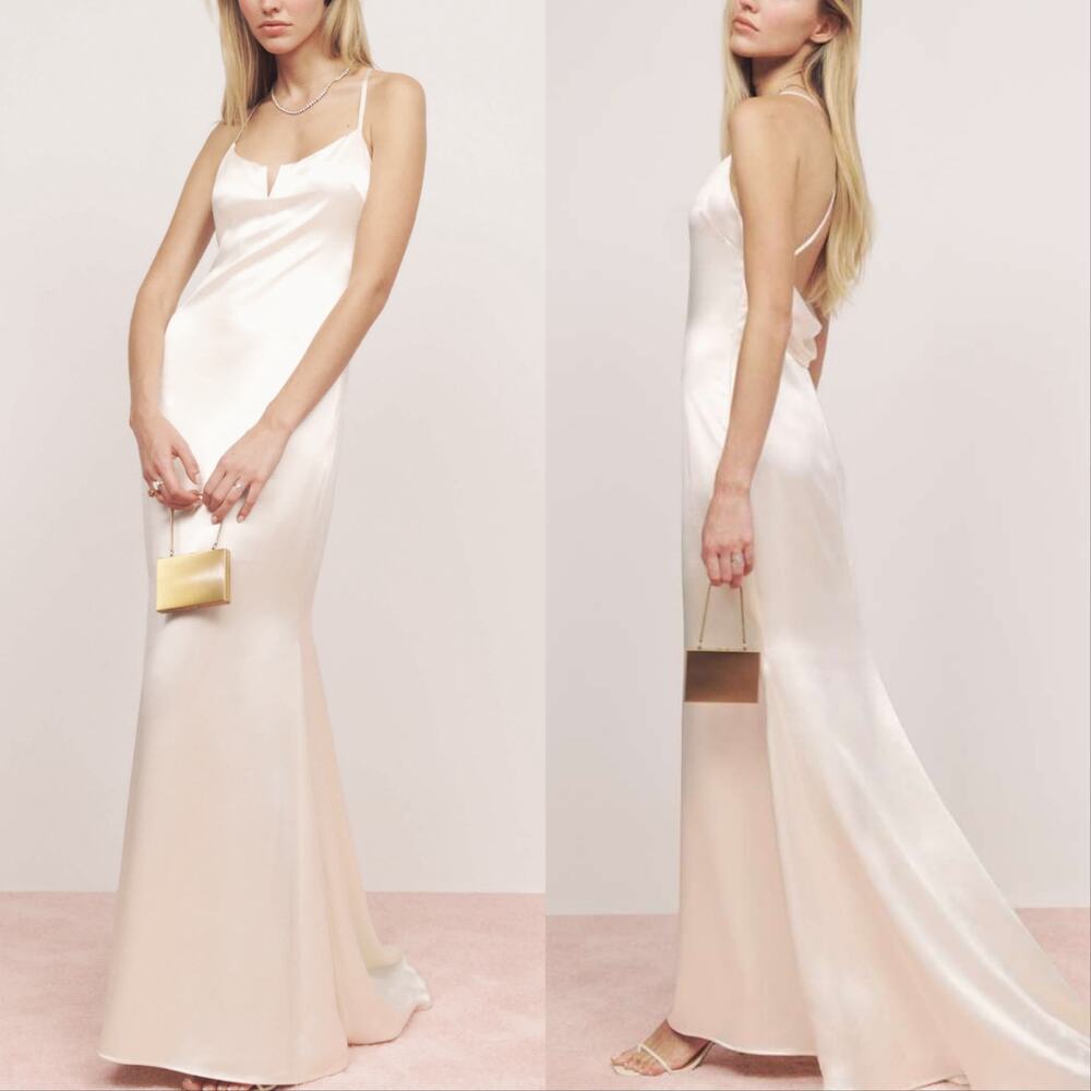 New Reformation Silk Bridal Dress